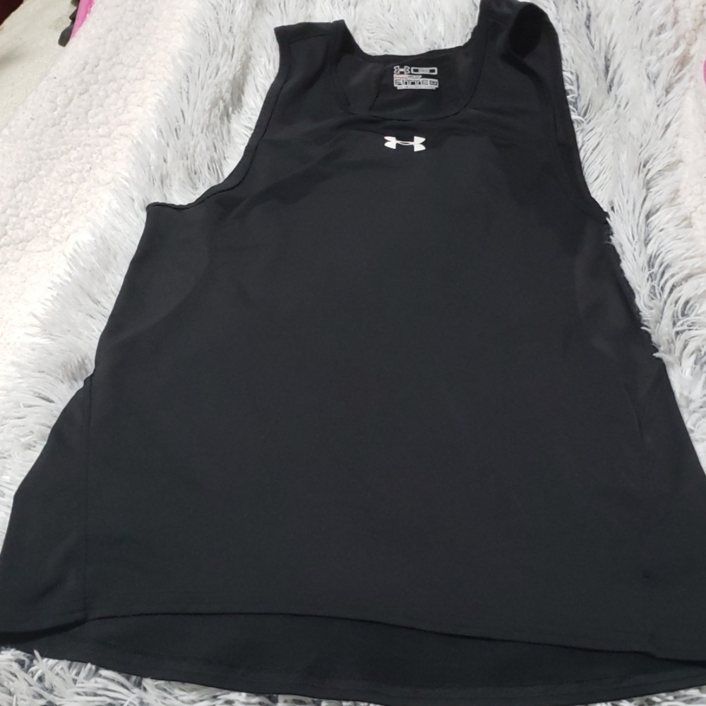 UNDER ARMOUR HEATGEAR BLACK TANK TOP SIZE MEDIUM - Picture 6 of 8